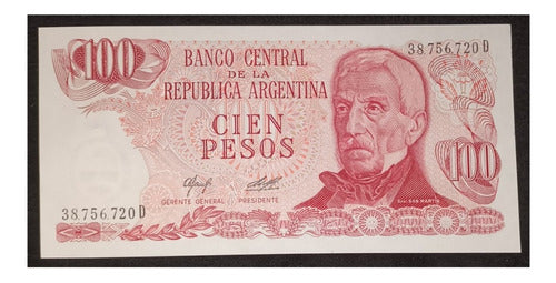 Argentina Billete 100 Pesos Ley 1977 D Bot 2408 Fil A S/h 1