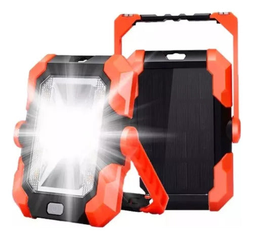 Litex Reflector Solar Portátil Led C/ 4 Funciones Y Cargador Usb 0