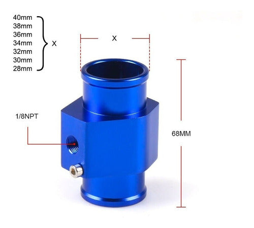 Adaptador Para Bulbo De Temperatura Aluminio  Dynoracing 4