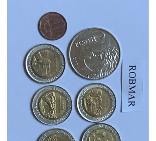 Robmar Argentina 7 Commemorative Coins, Lot of 1 and 2 Pesos 0