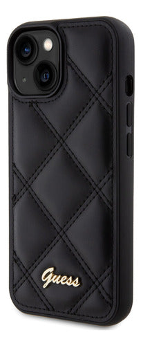 Funda Para iPhone 15 De Guess Capitoneado Negro 2