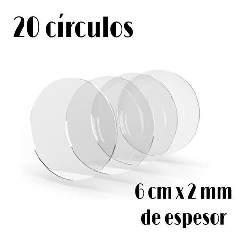 Laserhouse Acrylic Circles X 20 Units Of 6 Cm X 2 Mm 1