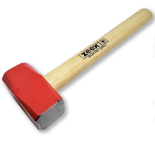 Zeex Reinforced Miner Hammer with Wooden Handle - 750g 0