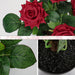 Hollyone Artificial Plants and Flowers Red Roses Vase 15 Inches 2