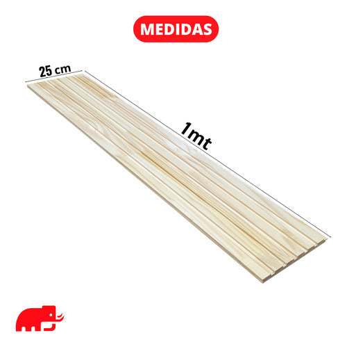 Mamut Panel Varillado 1mt Respaldo Cama Revestimiento Madera 2