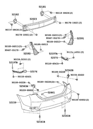 Guardaplast Traseros Toyota Corolla Con Clips 1