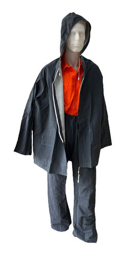 Work Safe Traje De Lluvia Pvc Impermeable (campera+pantalón) Azul 0