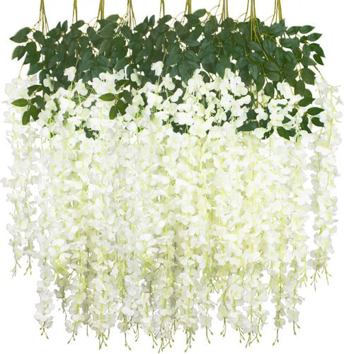 Hard Comex Enredadera Flores Glicina Artificial Pack X 12 Unidades 0