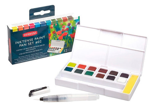 Derwent Acuarelas Graphitint Paint Pan Set X12 Pastillas 0