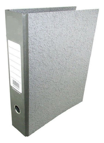 Pack of 5 Grey Cardboard Legal/A4 Ring Binders, Wide Spine 0