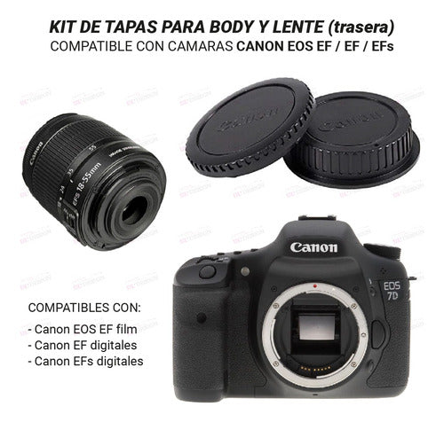 Kit Canon EOS EF Body and Rear Lens Compatible Cap Set 1