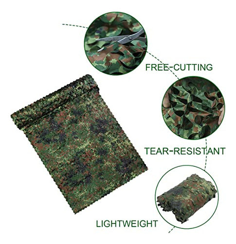 Winway Camo Netting Camouflage Netting 1.5x3m - German Style 2