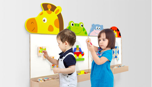 Lala Didáctico Magnetic Wall Board with Wooden Drawer Educational 1