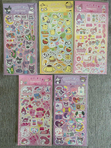 Tienda Felicity Plancha Stickers Kuromi, My Melody, Pompompurin, Cinnamoroll 1