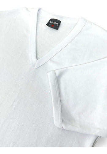Men's Thermal Interlock Short Sleeve V-Neck T-Shirt - COTAR 4