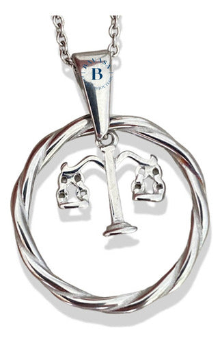 Libra Justice Rights Pendant with Surgical Steel Chain 0