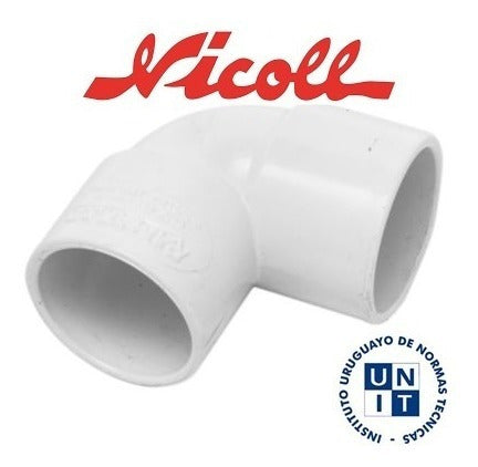 Codo De Pvc 110mm 90 Grados H - H Reforzado 3.2mm Nicoll 0