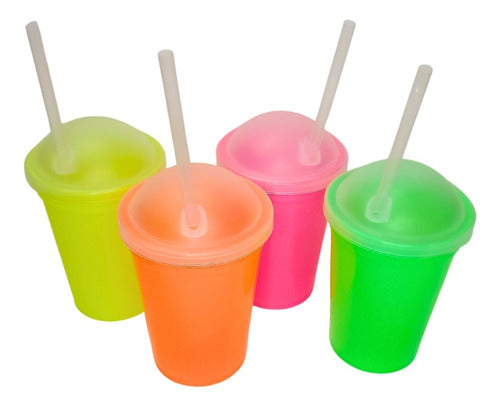 Milkshake Cups with Transparent Lid - 10 Pack 2