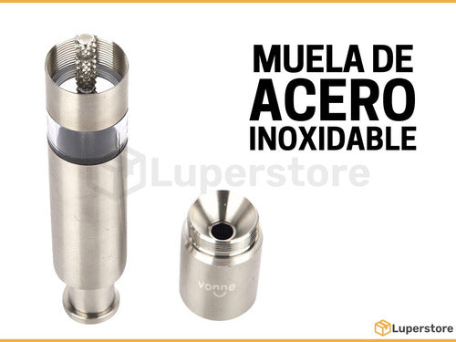 Luperstore Kit X 2 Molinillo Pimienta Salero Acero Inoxidable A Piston 2