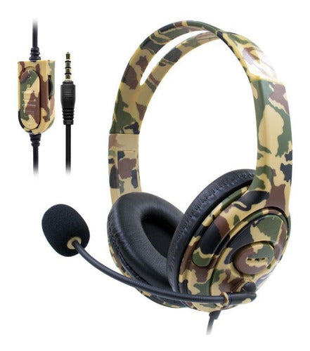 Snakebite Gamer Headphones for Kids - Black and Military Green Flex 3