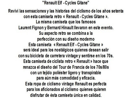 Renault Elf Cycling Jersey Retro - Wholesale Only 4