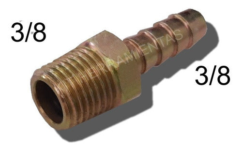 Kit Herramientas 10 Connectors Nipples Male Thread 3/8 to Hose 3/8 1