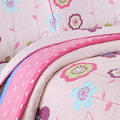 Cozy Line Home Fashions Little Heart Garden Flowers Juego De Ropa De Cama De 2 Pieza 1