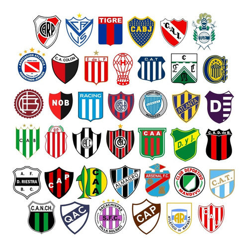 Pack De 40 Escudos Vectorizados De Fútbol Argentinos 0