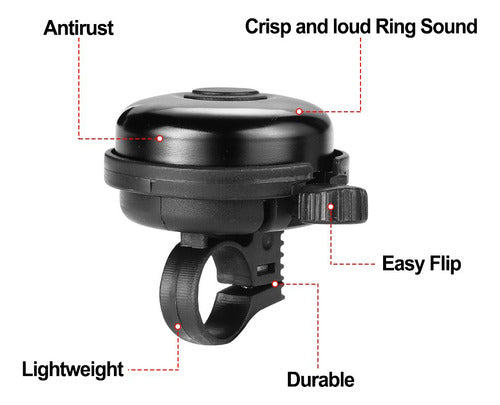 Accmor - Timbre Clásico De Aluminio Para Bicicleta, Sonido. 4