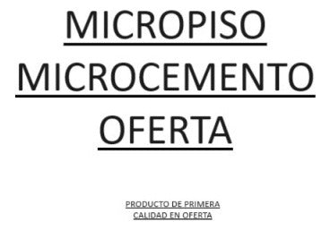 Durarte Microcemento Micropiso + Primer + Laca Poliuretanica $ X10m2 1