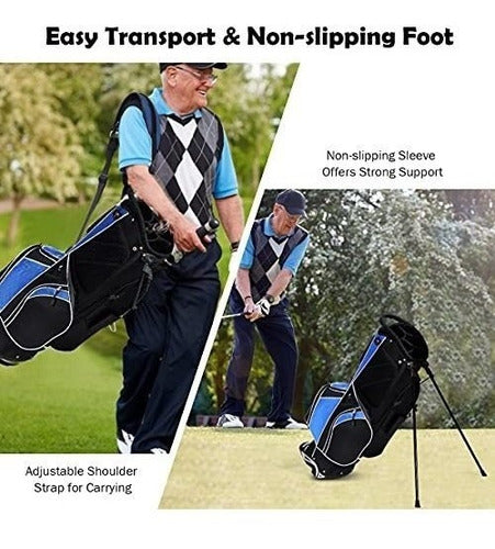 Bolsa Con Soporte Para Palos De Golf  Officejoy - Azul 1