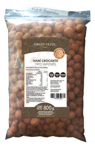 Green Olive Maní Crocante Tipo Japones 800g 0