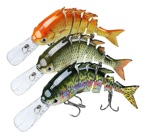 Truscend Multiarticulated Fishing Lures Set of 3 Slow Sinking 0