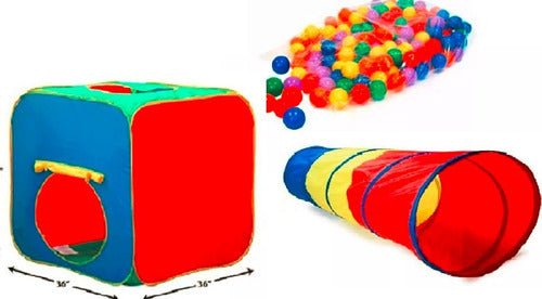 Yo Sí Puedo Kids' Tent + Tunnel + 50 Stimulation Balls 2