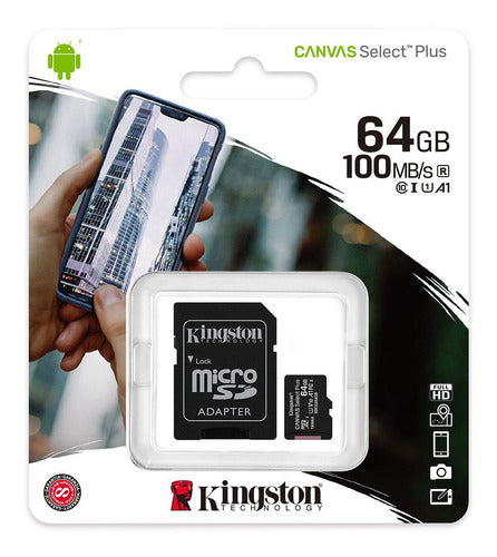Kingston 64GB Micro SD Memory Card Class 10 with SD Adapter 7