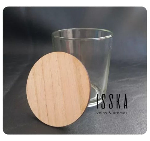 ISSKA Medium Glass Vases with Wooden Lids - Set of 10 1