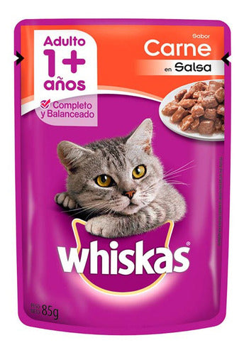 Pack of 24 Units Pet Food Pouches 85g Whiskas Beef 0