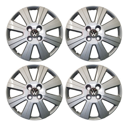 Retov Universal 15-Inch Silver Grey Wheel Cover Set of 4 5