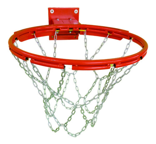 Metal Chain Net for Basketball Hoop 12 Hooks 2