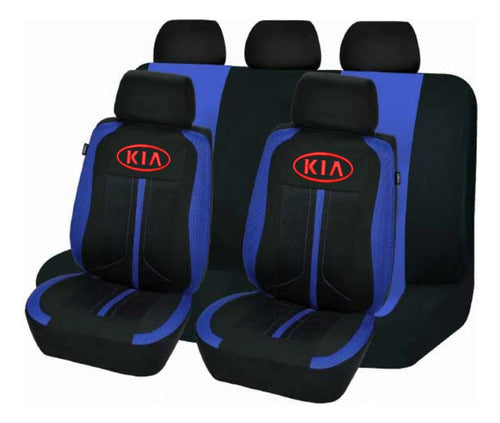 Best Car Seat Cover Black Blue Kia Motors Embroidered 0