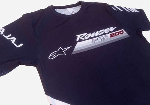 Personalized Black Bajaj Rouser NS 200 Motorcycle T-Shirt 3