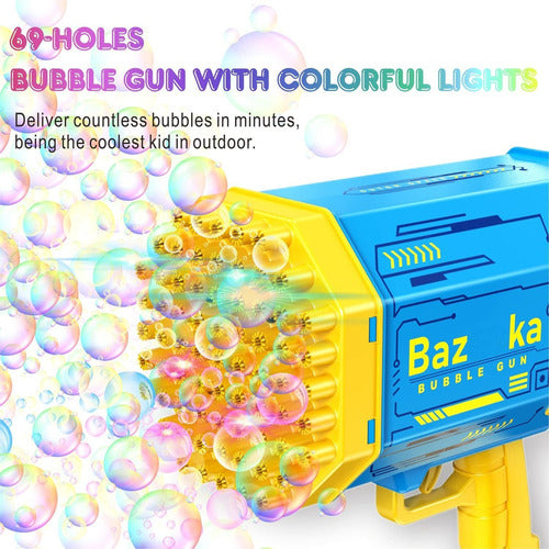 1. 69 Buracos Bazooka Bubble Machine Guns Com Luzes 3