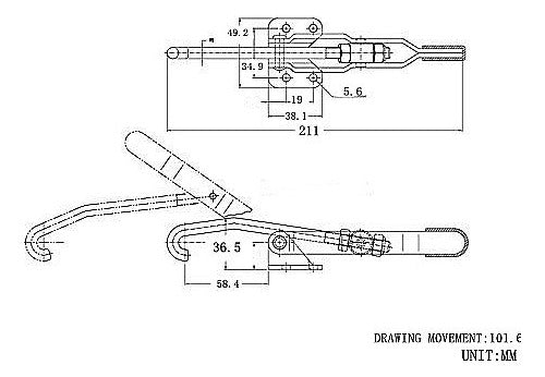 Xrpaowa Lever Clamp J-Type Hook Tool 1