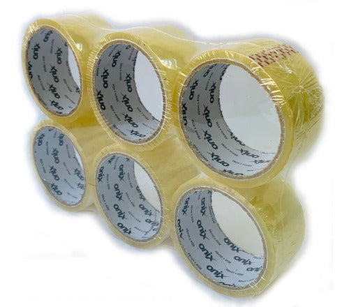 Onix Transparent Packing Tape 48x40 Mts X 6 Units 0