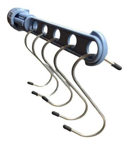 Portable Clothes Rack with No Screws + X6 Hooks 0
