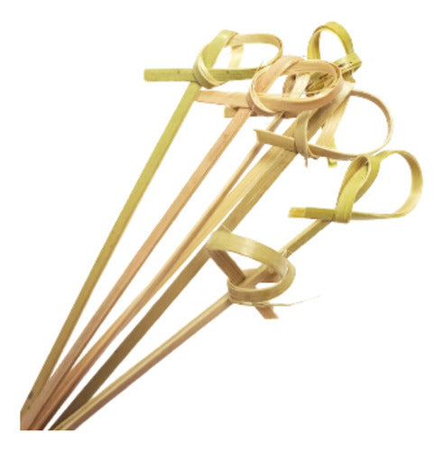 100 Bamboo Knot Skewers Finger Food Catering 1
