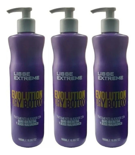 Combo 3 Dry Bottox Evolution 500ml. Lisse Extreme 0