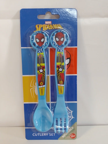 Set X 2 Cubiertos Spiderman Cuchara Tenedor Infantil 1