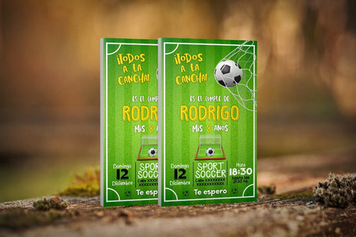 Tarjeta Invitacion Digital Futbol Cumpleaños 4