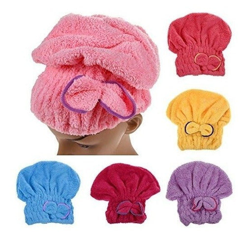 Gorro De Microfibra Toalla Cabeza Baño Absorbente Ducha 0